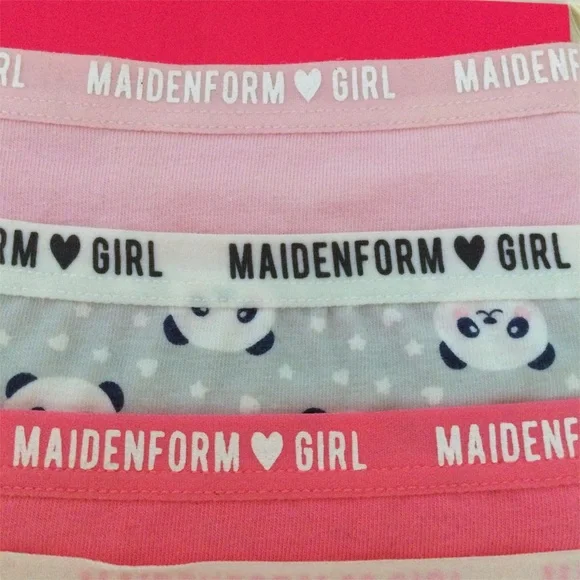 ⭐️ MAIDENFORM GIRL 5‑Pack Briefs Soft Cotton Underwear - Girls M (7/8) - NWT - Picture 7 of 11